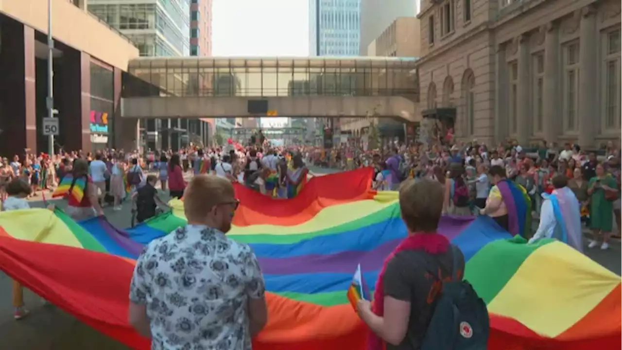 Here's how thousands of Calgarians celebrated the return of the in-person Pride parade | CBC News