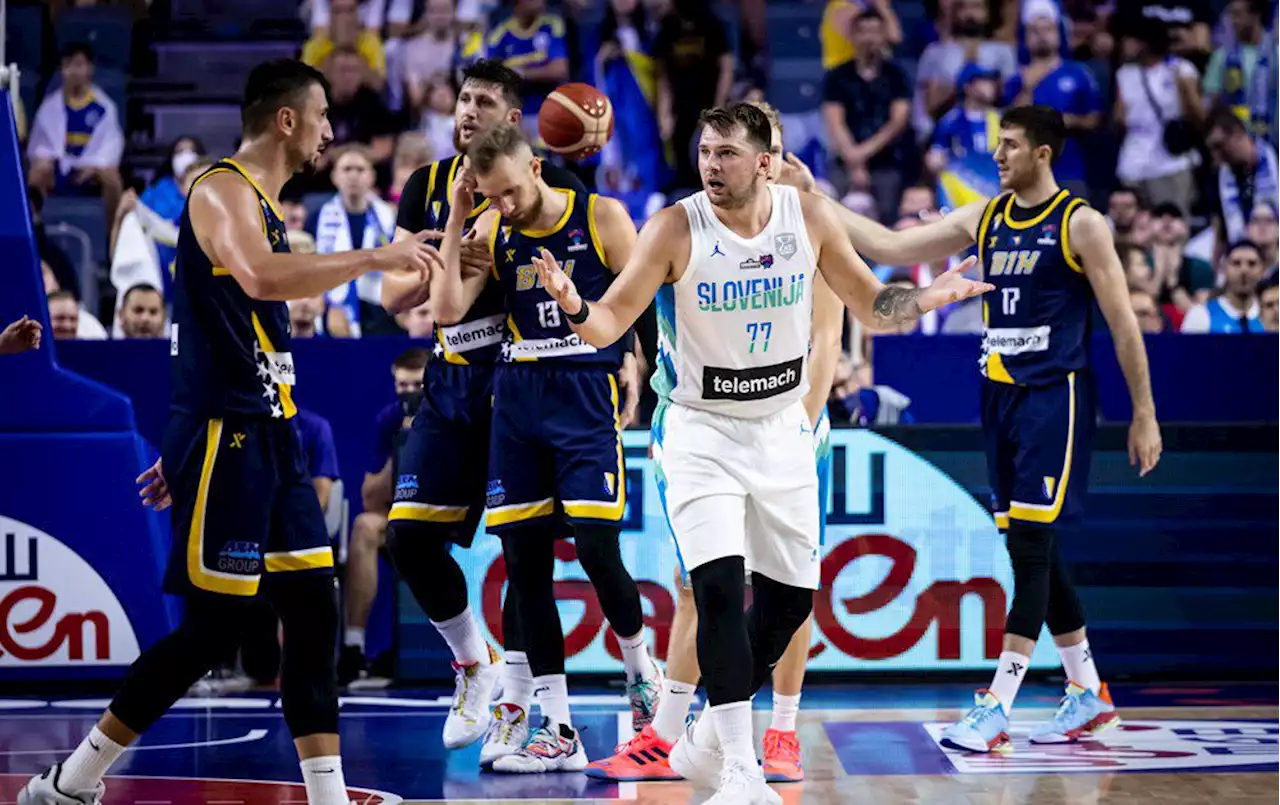 Luka Doncic struggles with shooting, wrist pain in Slovenia’s first EuroBasket loss