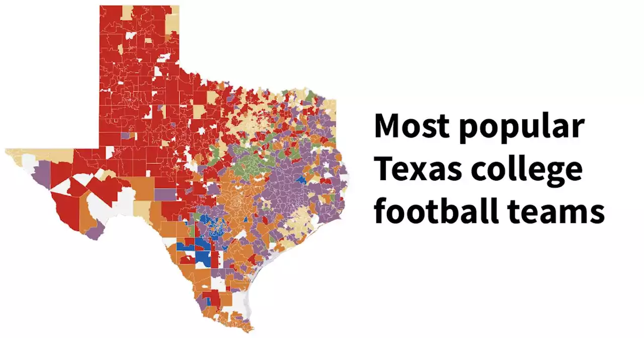 Texas college football map: Which school is most popular in your area?