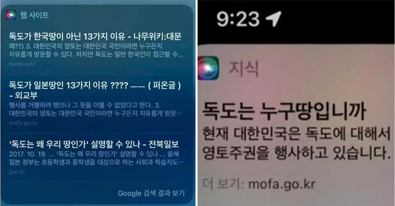 뭇매 맞고 달라진 애플 시리…'독도 누구땅' 묻자 내놓은 답변