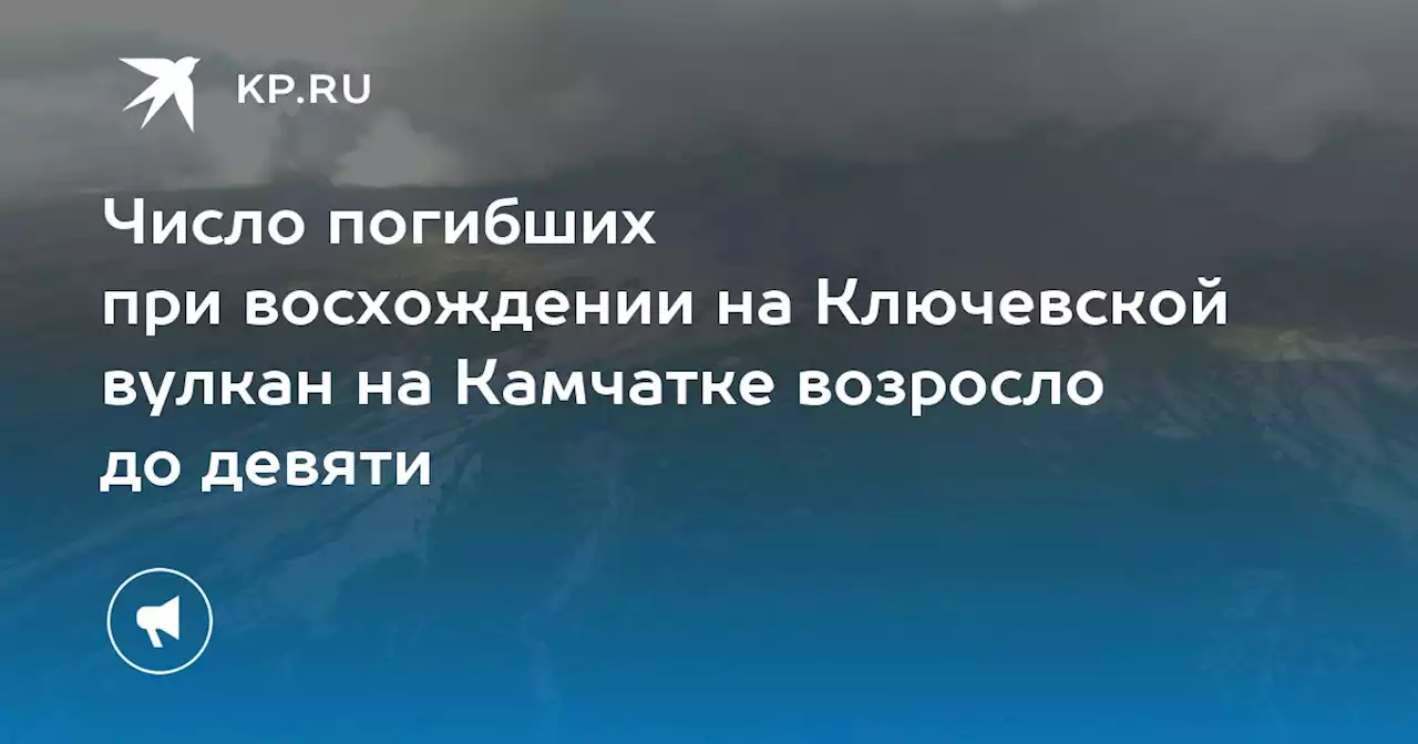 Число погибших при восхождении на Ключевской вулкан на Камчатке возросло до девяти