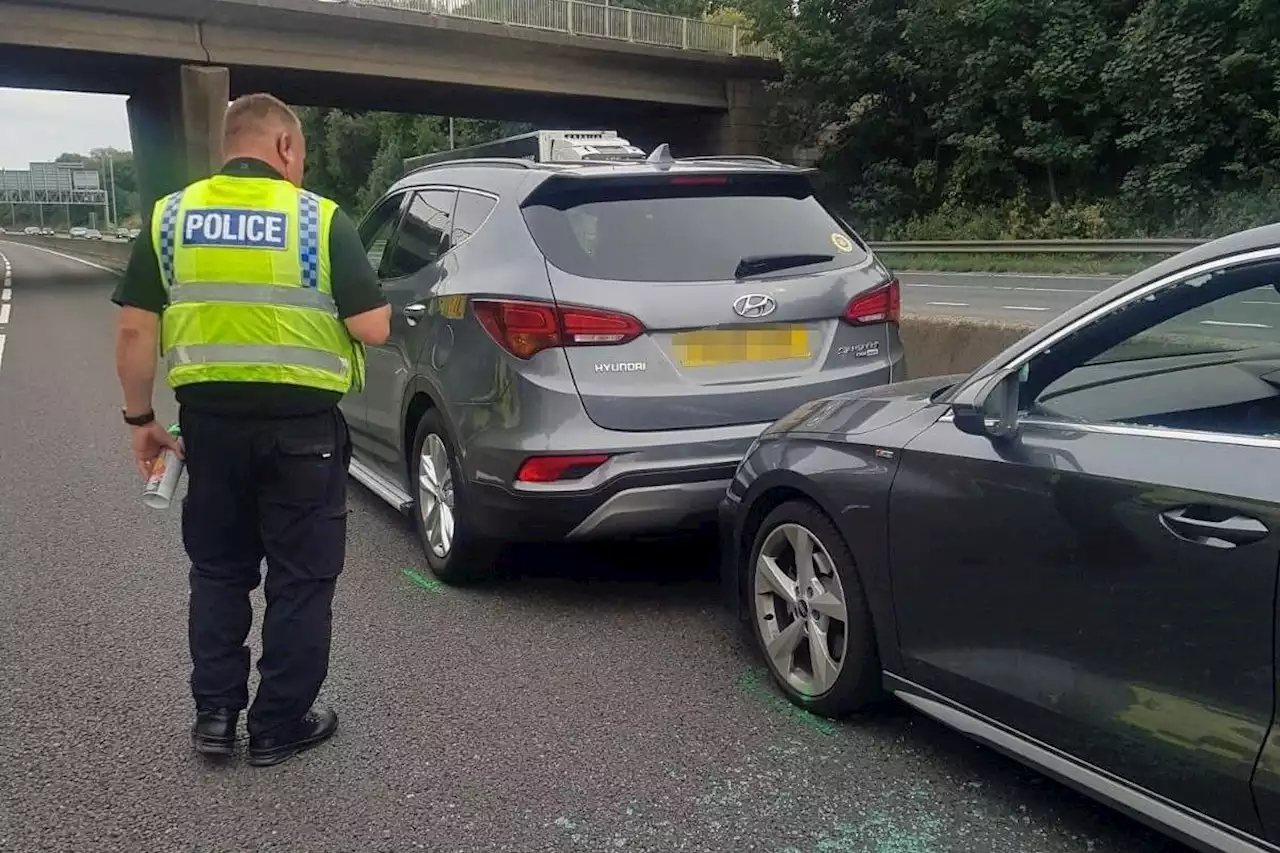 Dad uses car to stop out of control vehicle on M62 near Leeds