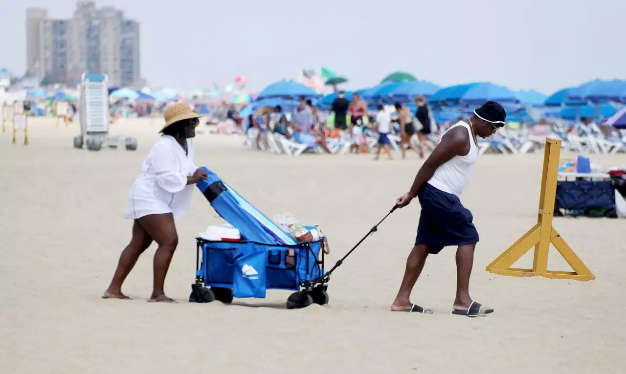 Fewer people hit the Jersey Shore Sunday, and beachgoers were cool with it