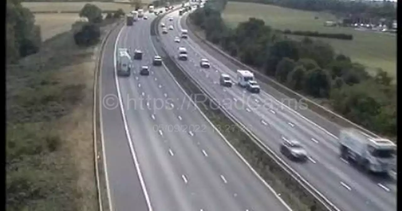 Live M1 updates as 'serious crash' closes road