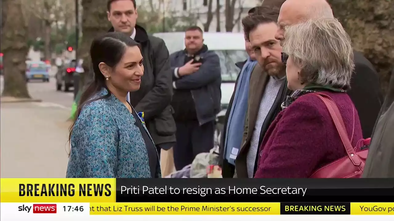 Priti Patel to resign as home secretary