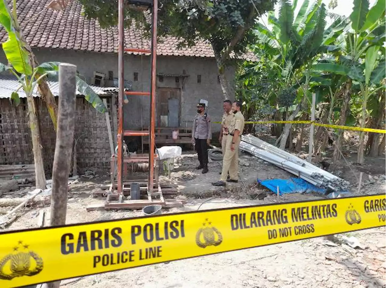 Polisi Turun Tangan Amankan Sumur Pamsimas di Sragen yang Keluarkan Gas