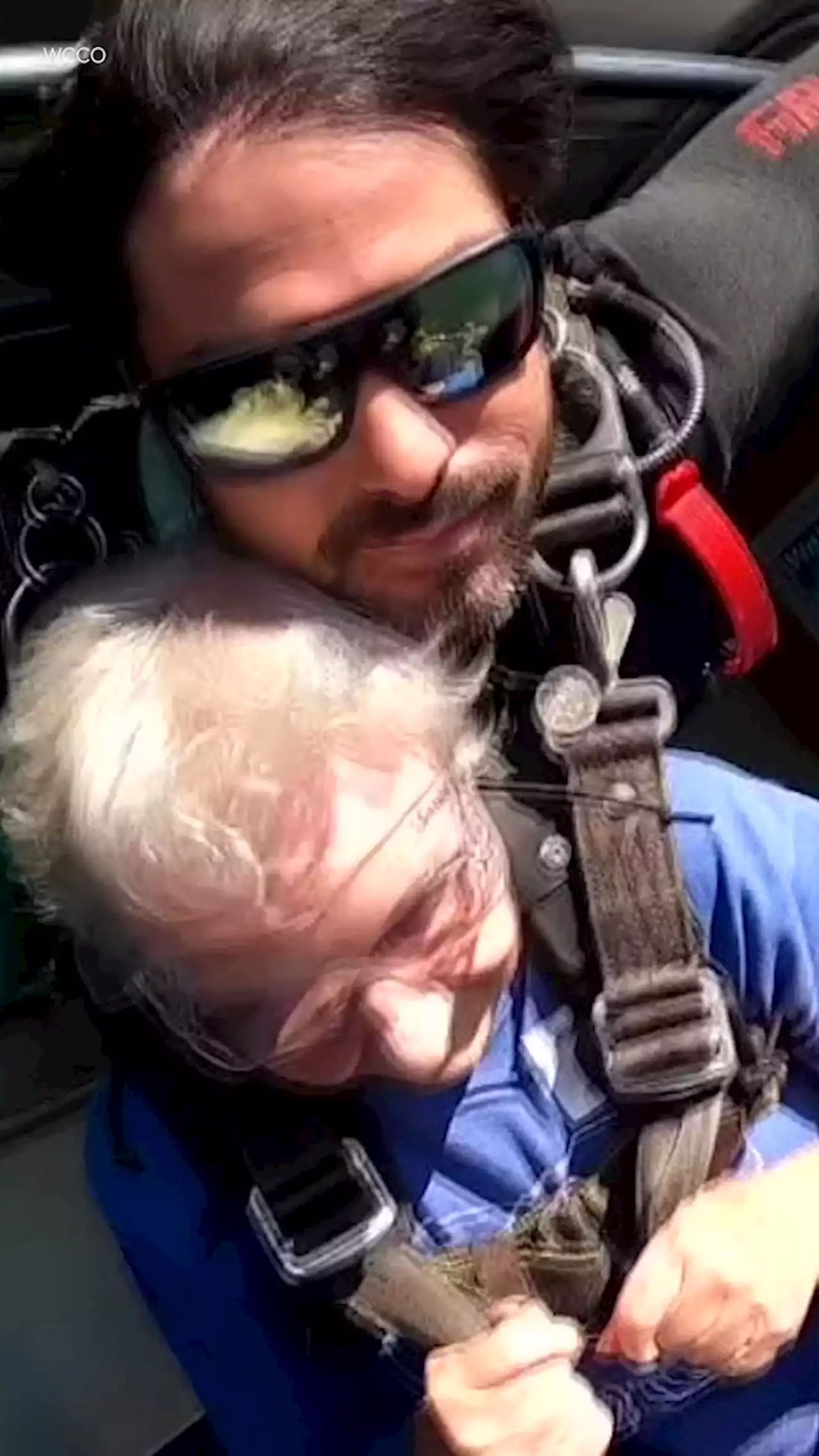 Caught on video: 91-year-old grandma takes leap of life in skydiving adventure