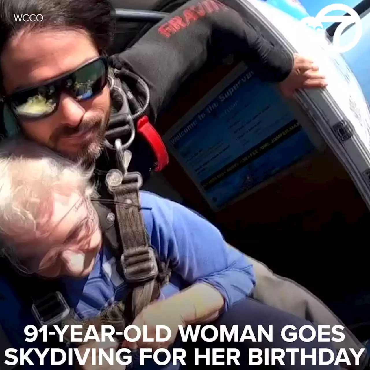 Watch: 91-year-old woman goes skydiving for her birthday, says she's always been a 'risk taker'