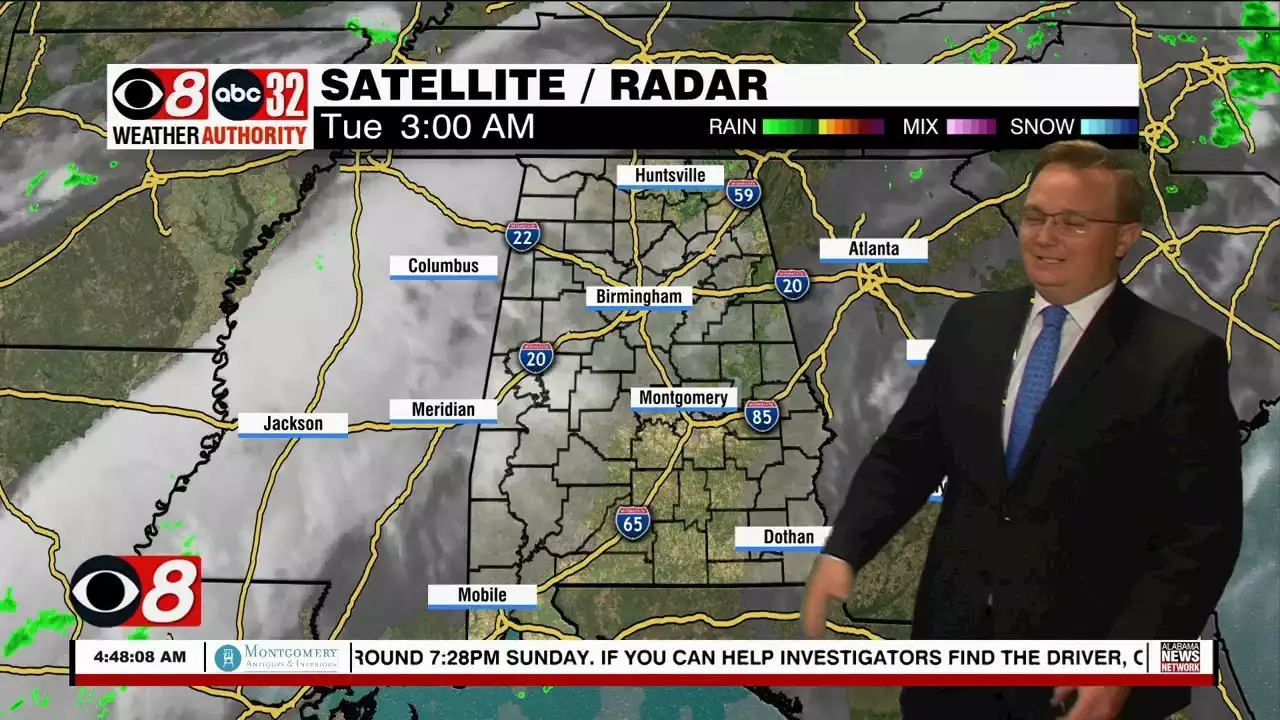 Few Storms Today; Higher Rain Chances Rest of Week - Alabama News