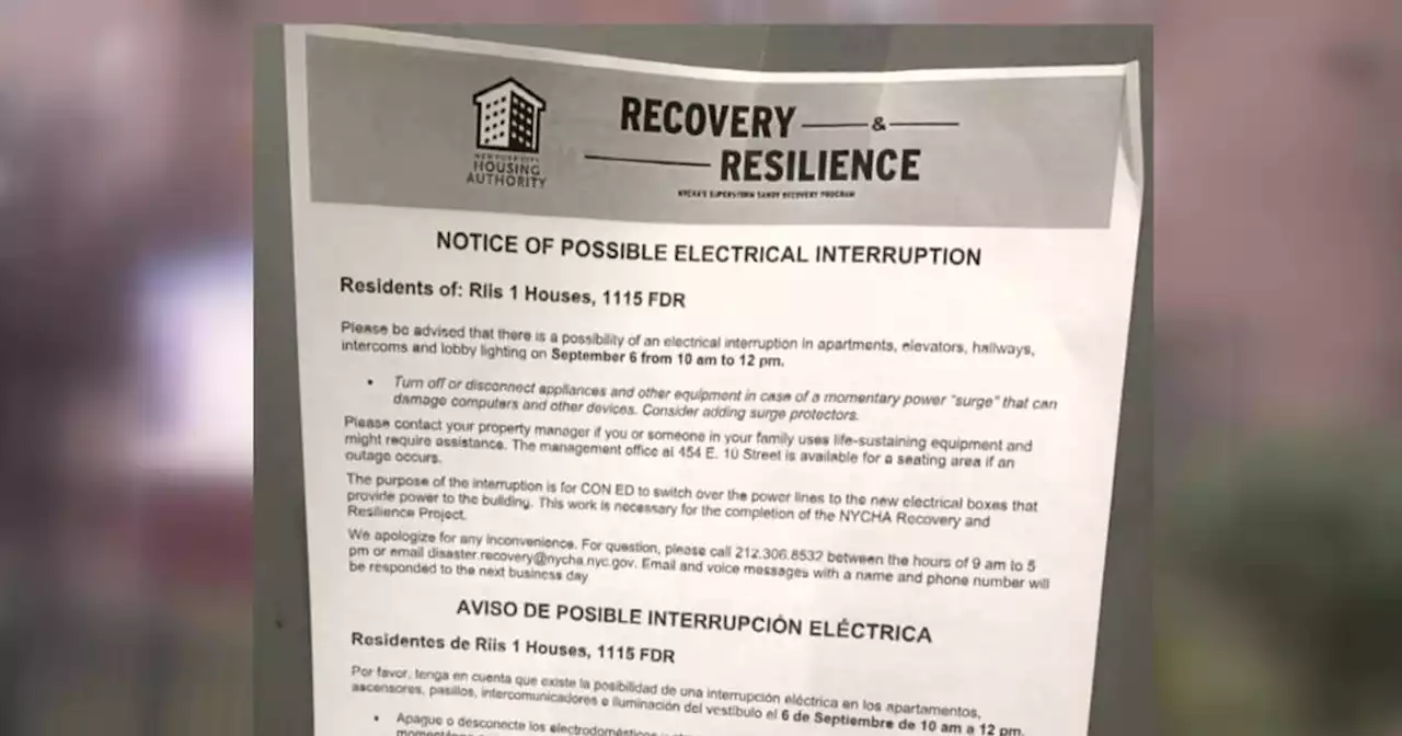 Hits keep on coming for NYCHA residents in East Village -- arsenic snafu followed by scheduled power shutoff