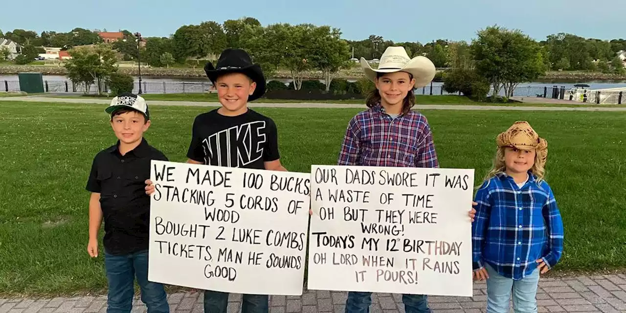 Luke Combs rewards young fans for their hard work to attend his show