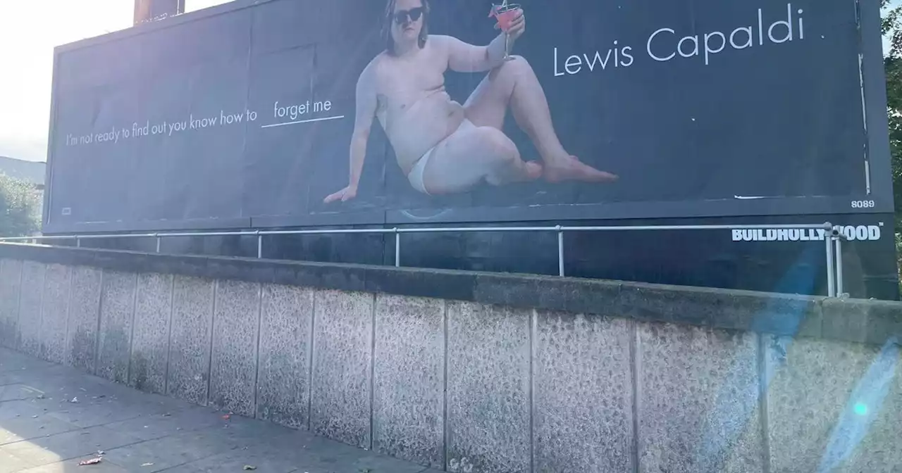 Irn-Bru hijack Lewis Capaldi's billboard photoshoot with cheeky ad campaign