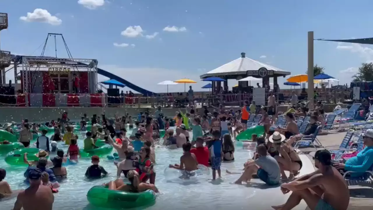 Teen aerialist performs at Typhoon Texas on Labor Day