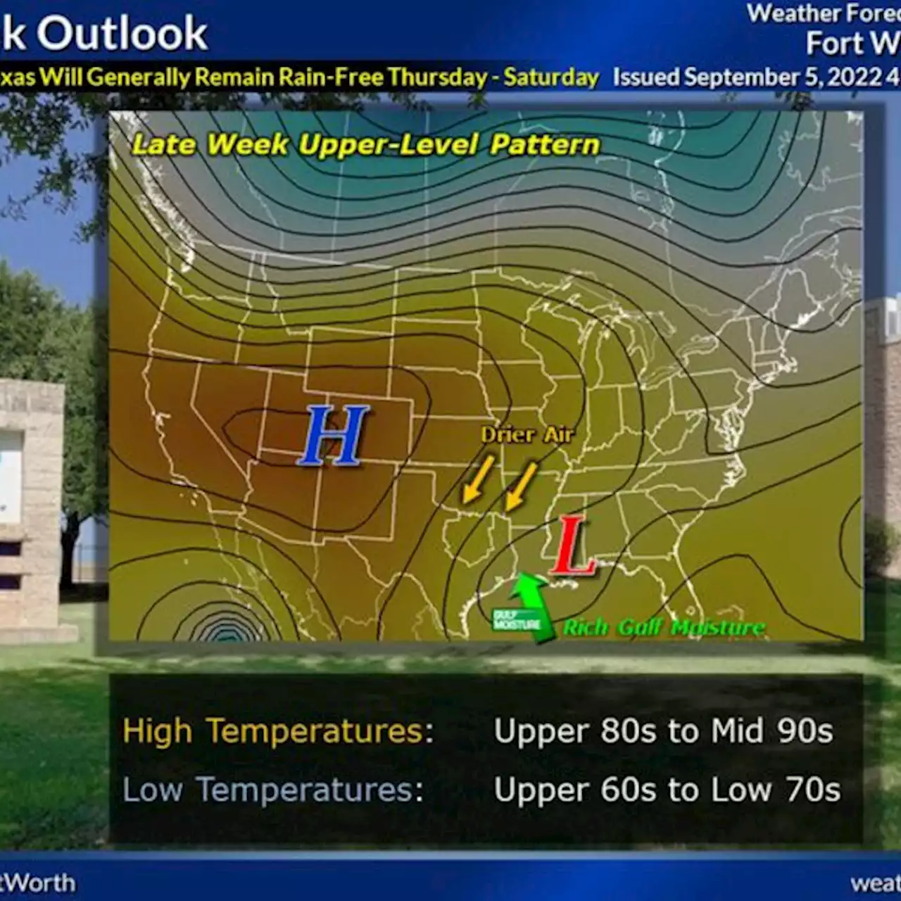 Isolated afternoon storms possible through Wednesday, near average temperatures - KRLD News