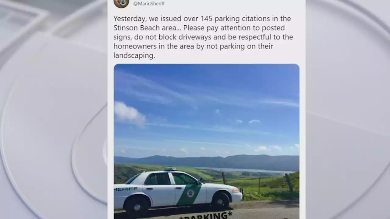 Sheriff issues 145 parking citations near Stinson Beach