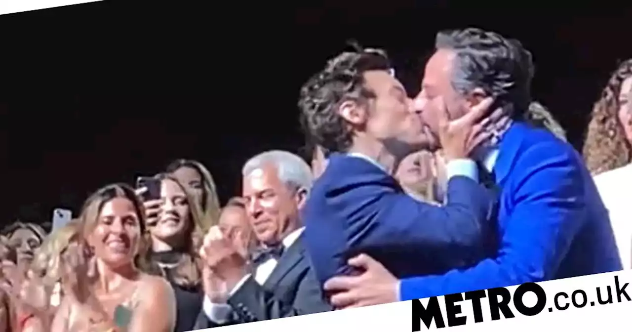 Harry Styles kisses Nick Kroll as Don't Worry Darling receives standing ovation