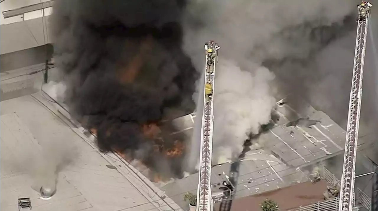 Firefighters Battle Flames at Boyle Heights Commercial Buildings