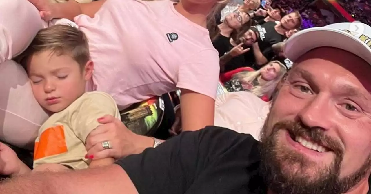 Paris Fury's son falls asleep during noisy WWE match in adorable family pictures