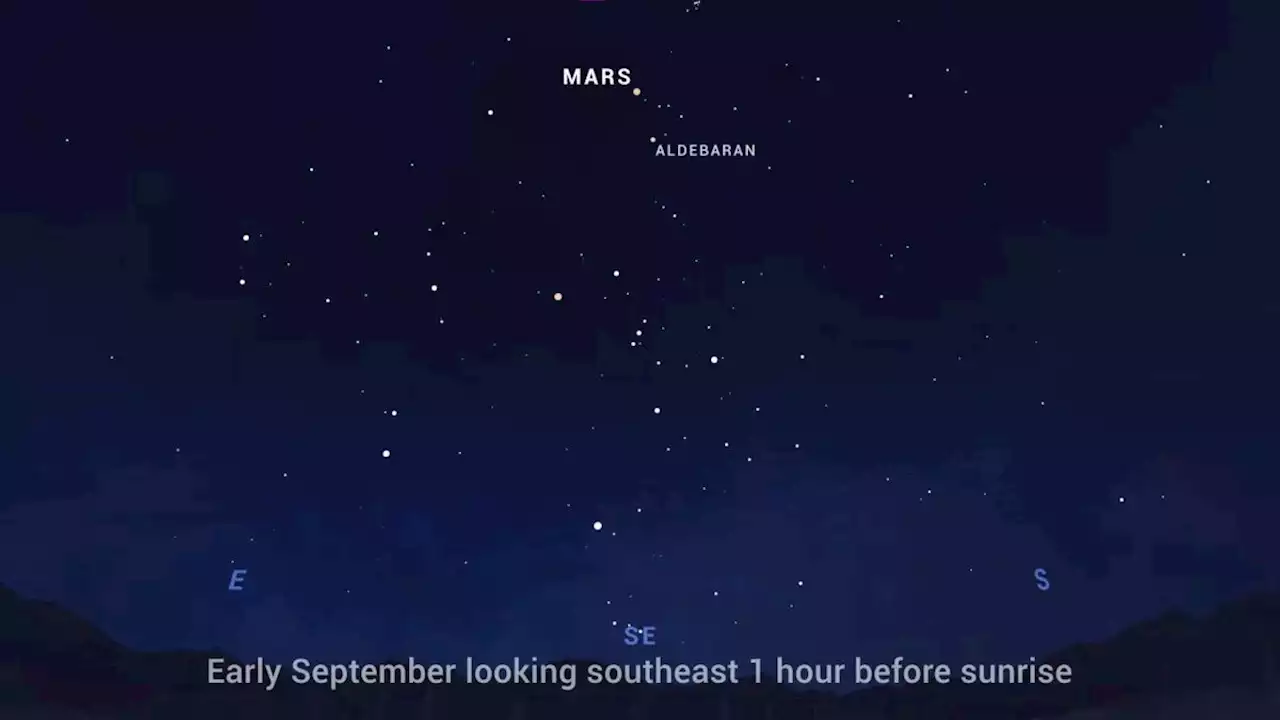 Catch Mars near the bright star Aldebaran Tuesday night (Sept. 6)