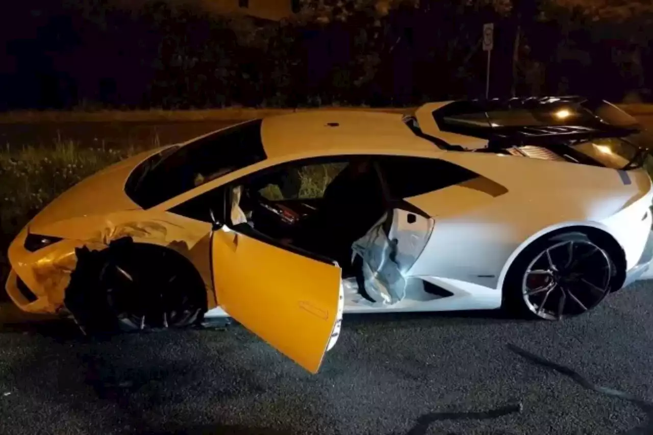 Driver crashes £250k Lambo after ‘hitting 130mph in high-speed cop chase’