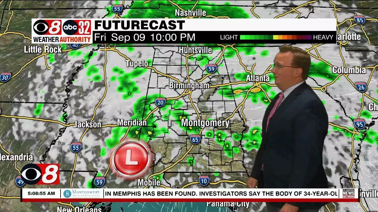 Rain Chances Increasing Each Day Rest of Week - Alabama News