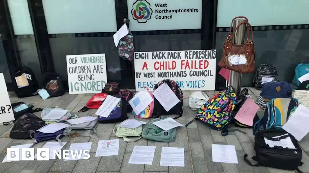 Parents hold backpack protest over failures in SEND provision