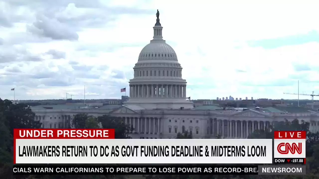 Lawmakers to return to Washington as government funding deadline and midterm elections loom