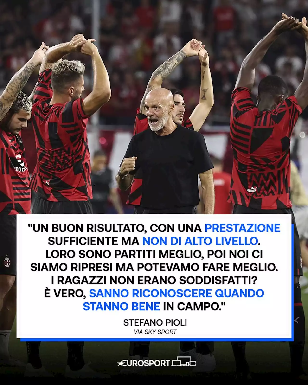 Pioli dopo Salisburgo-Milan: 'Buon pareggio, ma la squadra non è stata di alto livello e i giocatori lo sanno'