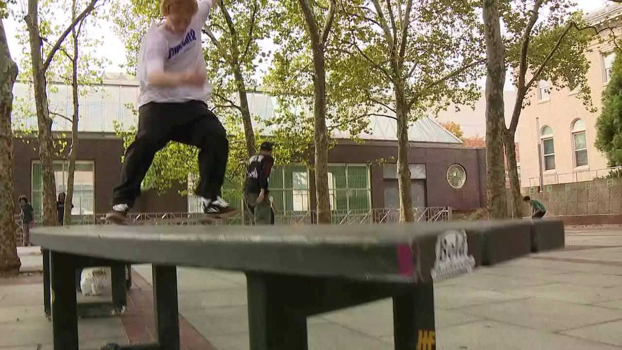 Iconic, 300-pound skateboard bench removed from North Philadelphia after being stolen from NYC park