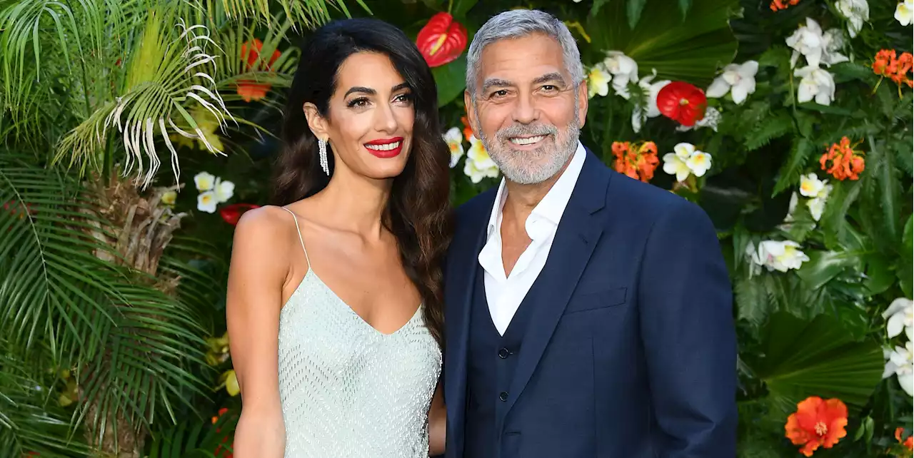 Amal Clooney Does Date Night with George in a Luminescent Slipdress