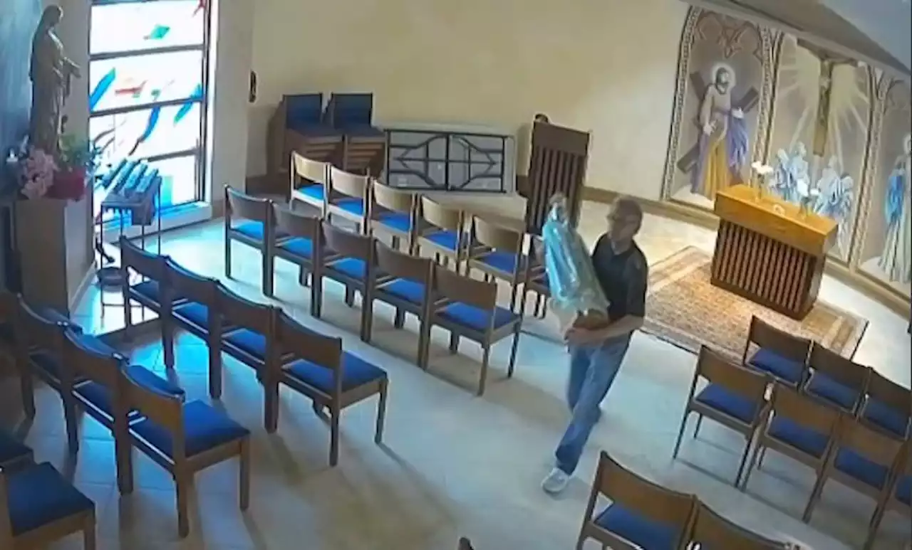 Video Shows Man Walk Off With NJ Church's Virgin Mary Statue