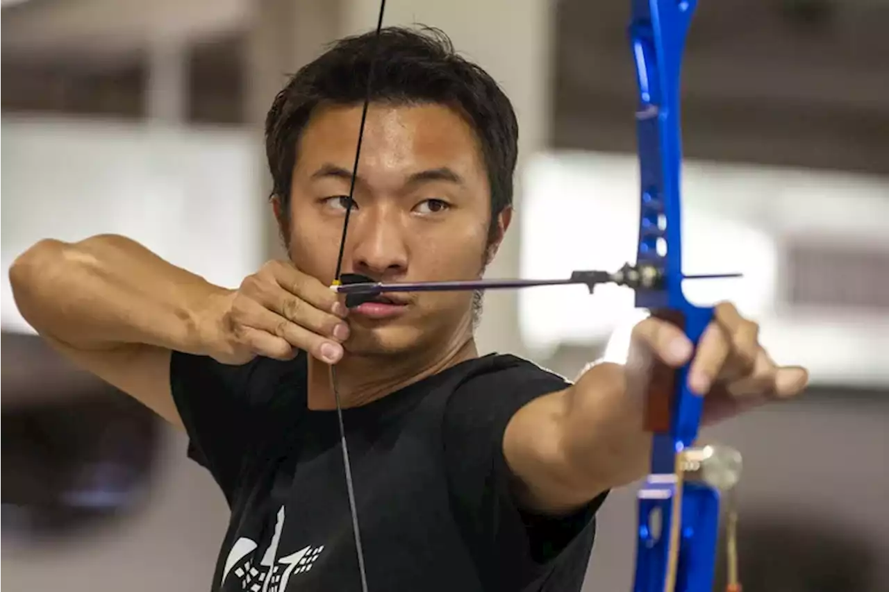 At his parents’ former tofu factory, he runs the city’s only indoor archery range