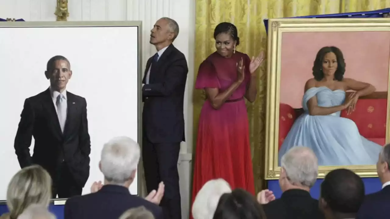 Official portraits of Barack, Michelle Obama unveiled at White House ceremony