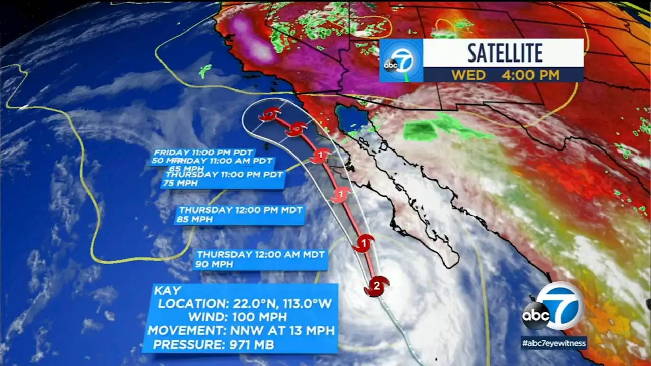 Hurricane Kay moving north toward SoCal, will likely bring heavy rain, flash flooding