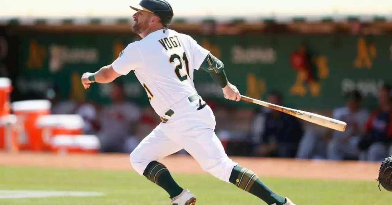 A's batters struggle, lose to Braves