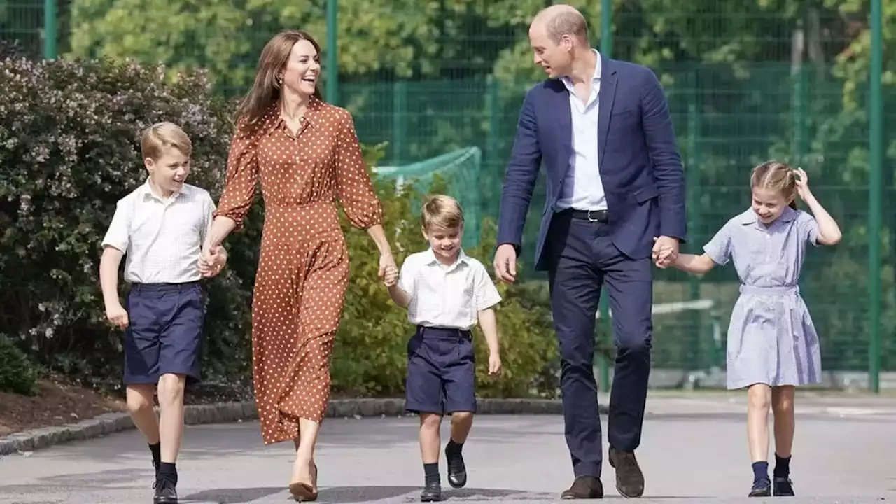 First day of school: William and Kate pictured with 'excited' Cambridge children as they meet new teachers