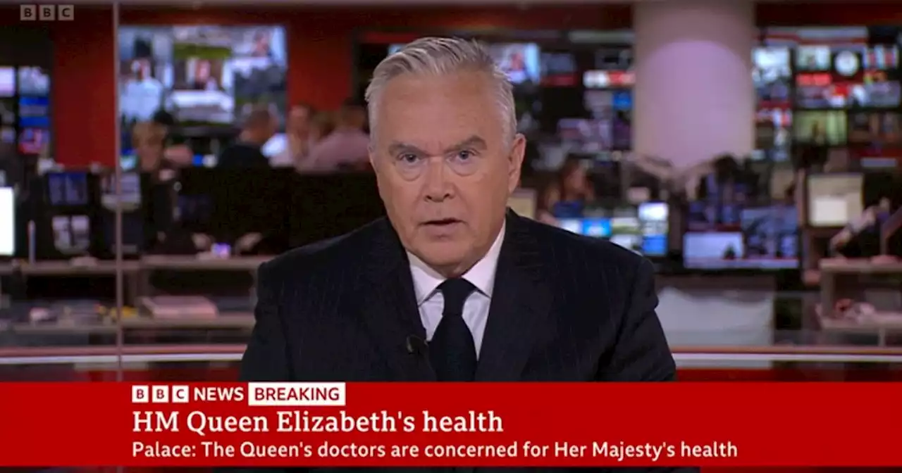 Huw Edwards wers black tie as royal correspondent says 'prepare for the worst'