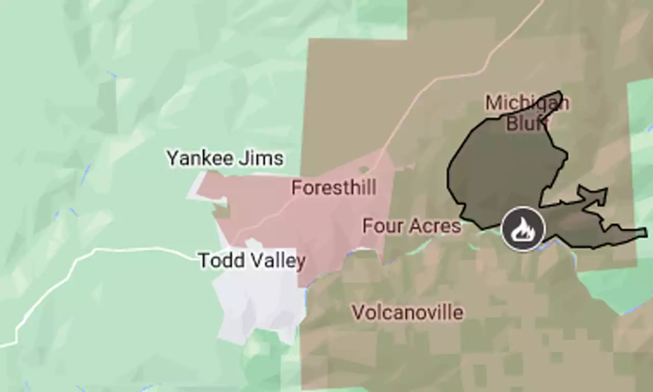 Map: Mosquito Fire perimeter and evacuations in the Sierra Nevada