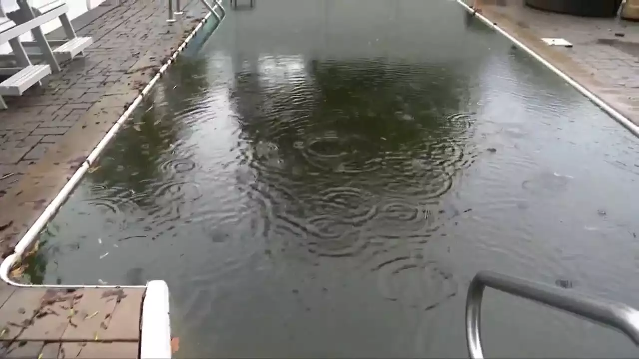 Flooding Was So Bad in Providence It Filled This Empty Pool With Brown Water