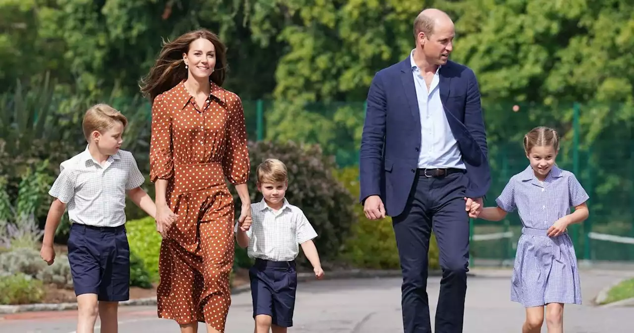 George, Charlotte and Louis’ first day at school including smart uniform