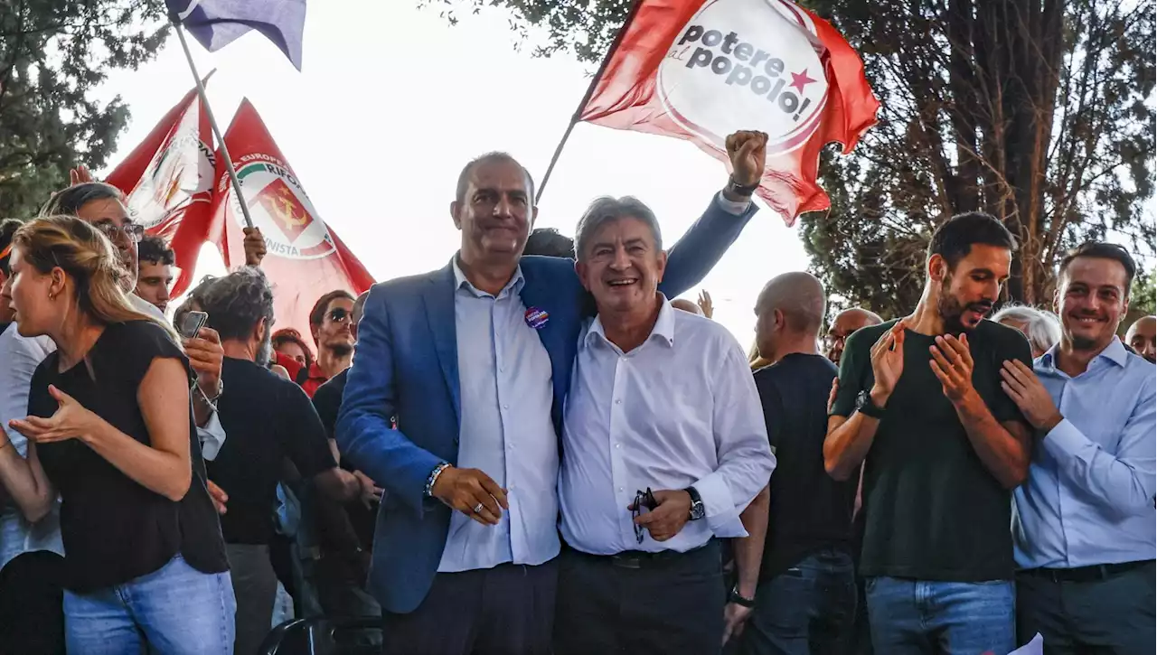 Pugno chiuso e “resistenza” Mélenchon star al Quadraro. “Conte non usi il mio nome”