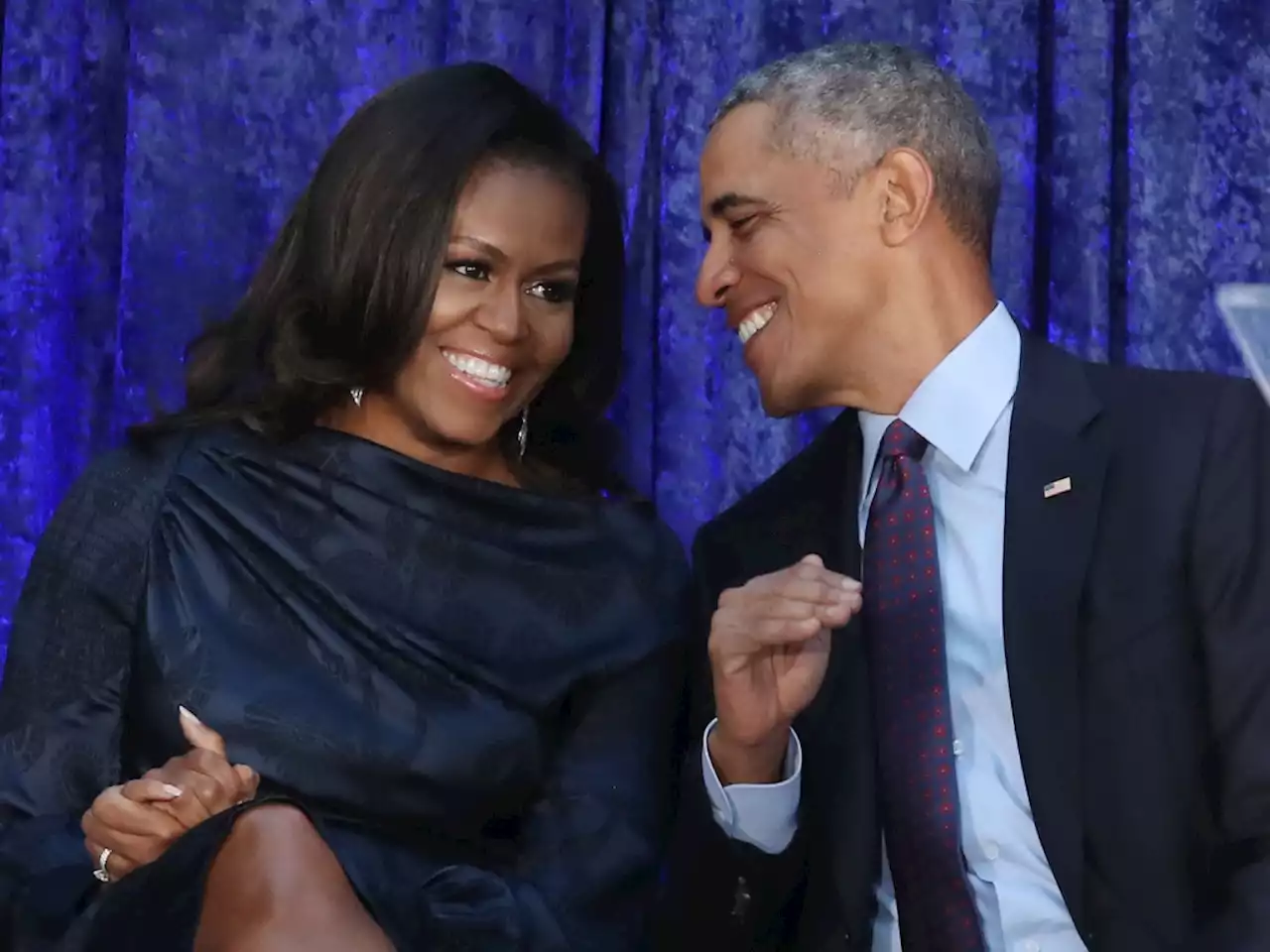 Barack & Michelle Obama Share Tender Moment at the White House During Portrait Unveiling