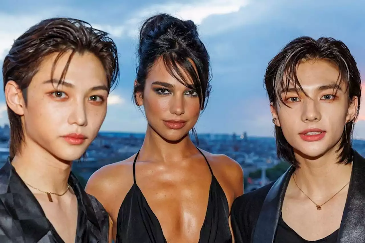 Stray Kids’ Felix And Hyunjin Hang Out With Dua Lipa At YSL Event In Paris