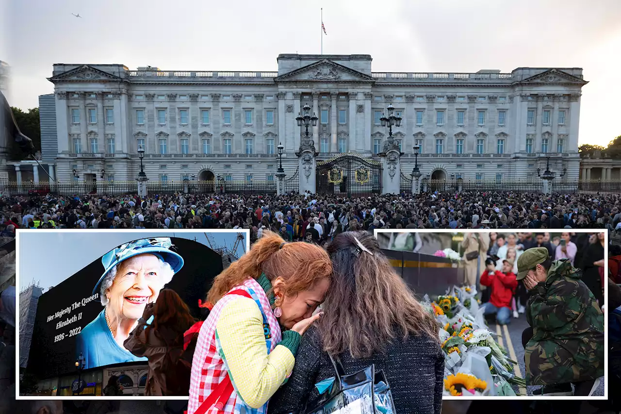 Crowds gather at Buckingham Palace, Windsor and Balmoral as Queen dies