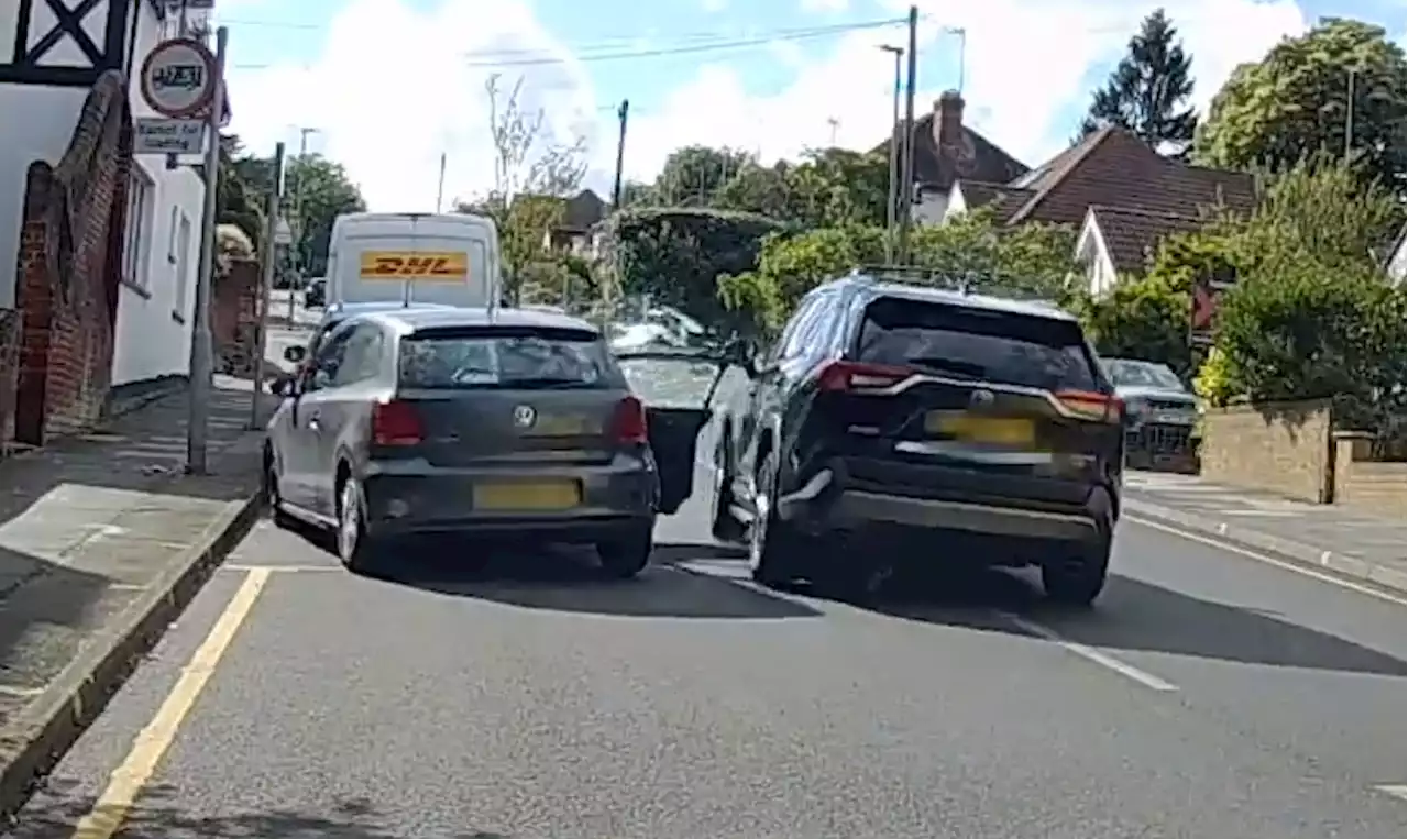 Driver ignores new Highway Code by opening door on busy road with shock result