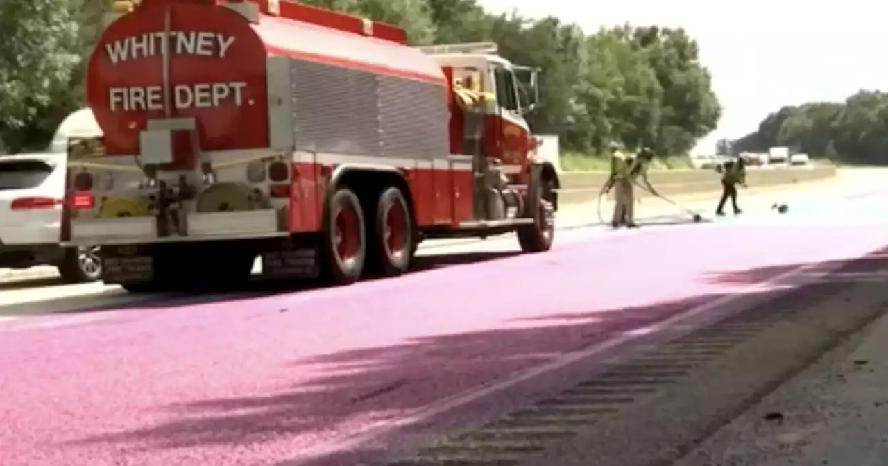 Dye spill leaves behind a mess on South Carolina interstate