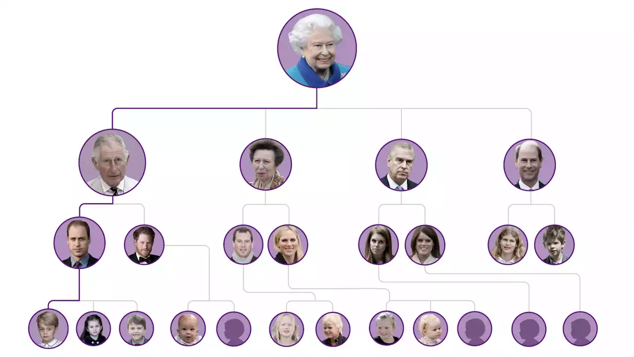 Royal Family tree: Who's who in House of Windsor; Queen Elizabeth II's line of succession