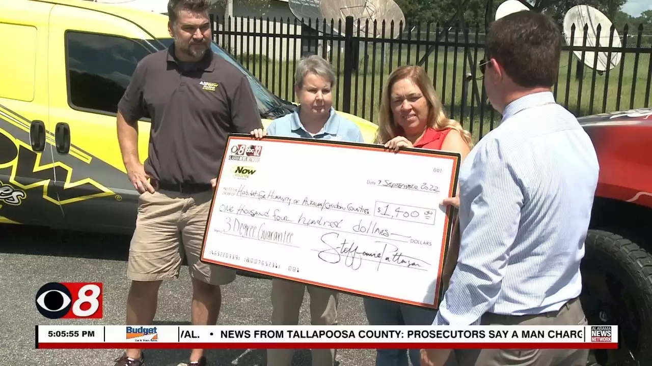 3 Degree Guarantee: Habitat for Humanity of Autauga and Chilton Counties Gets $1,400 Check - Alabama News