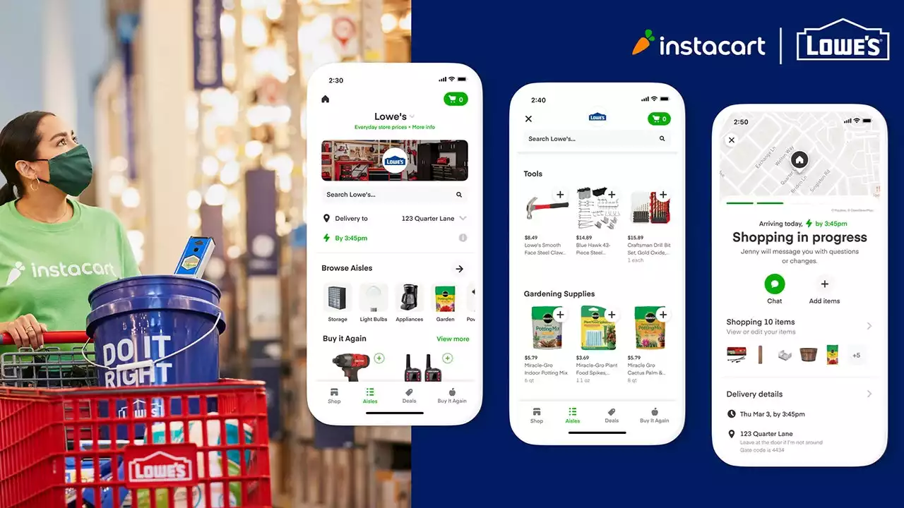 Lowe's expands Instacart same-day delivery service nationwide