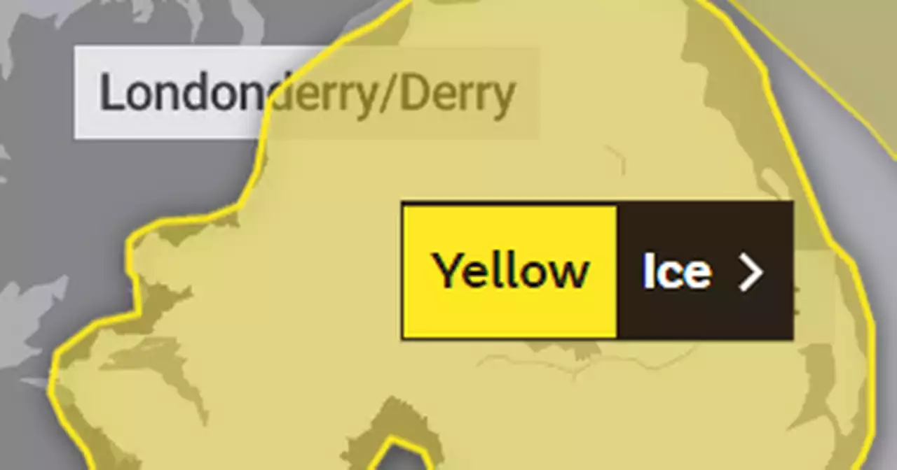 Yellow weather warning for ice issued for NI